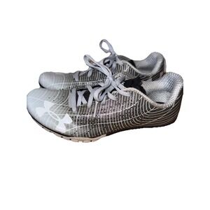 Under Armour Gray White Athletic Running Track Shoes